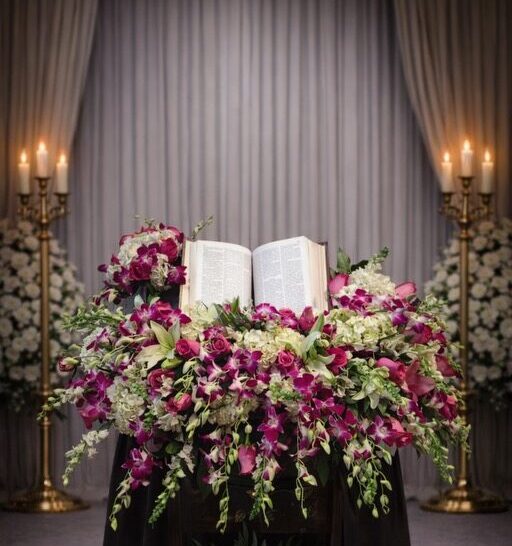 Purple and white assorted real bible keepsake