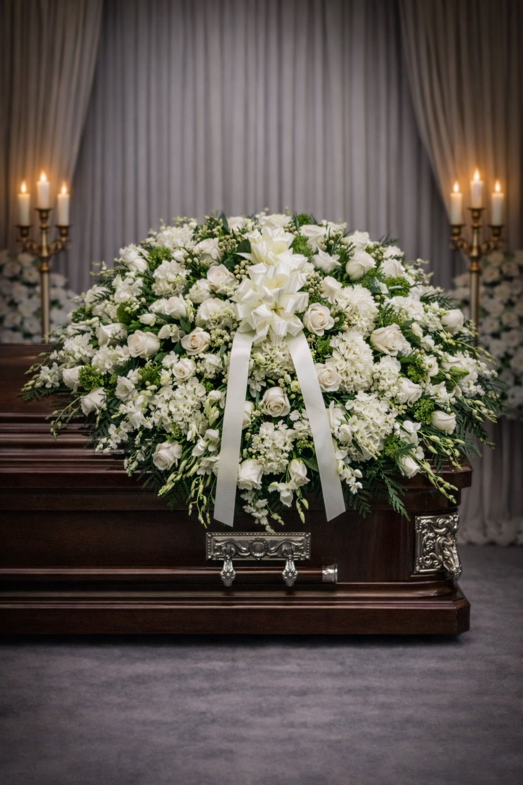 Assorted All White Casket Spray