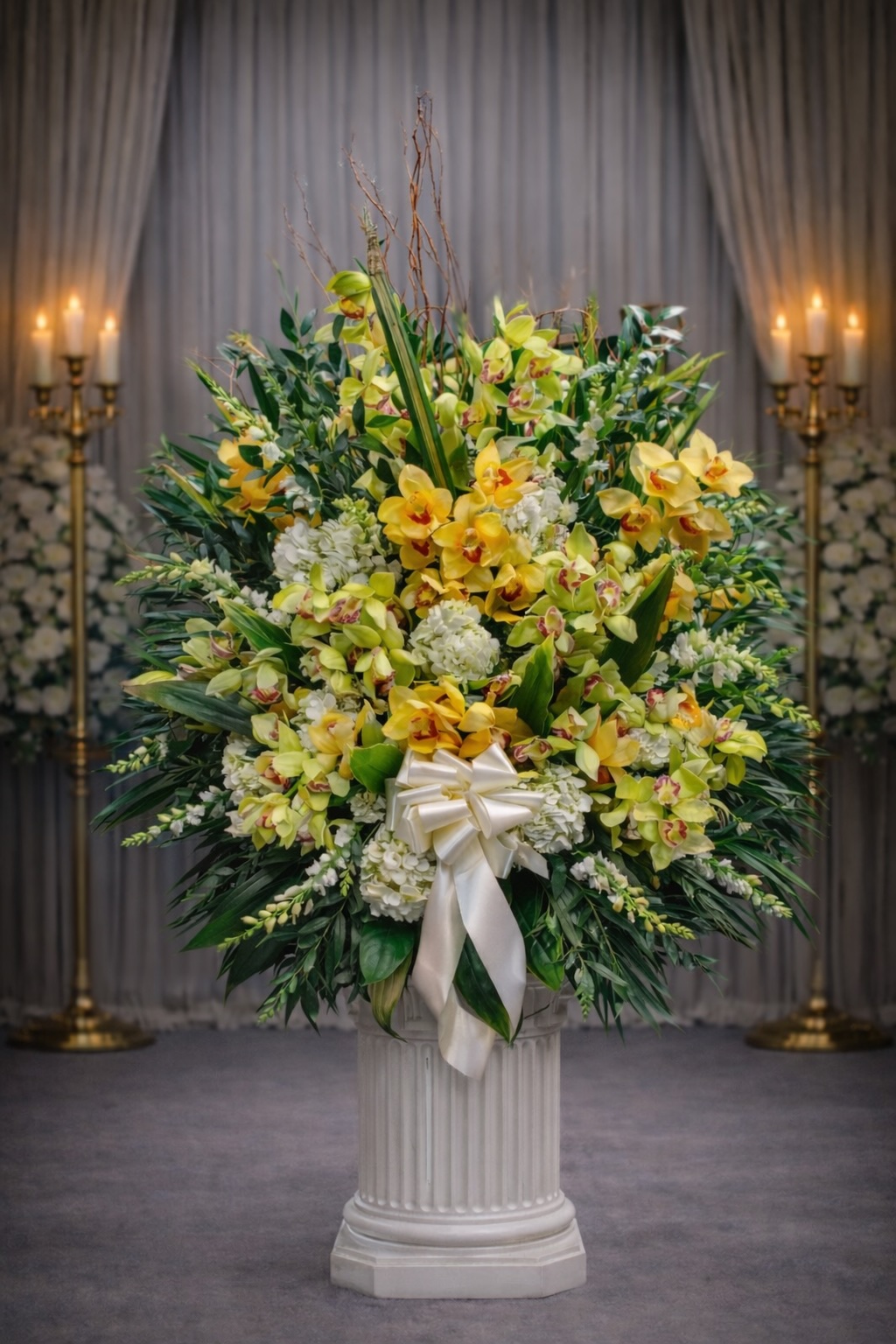 Cymbidium orchid elegant basket