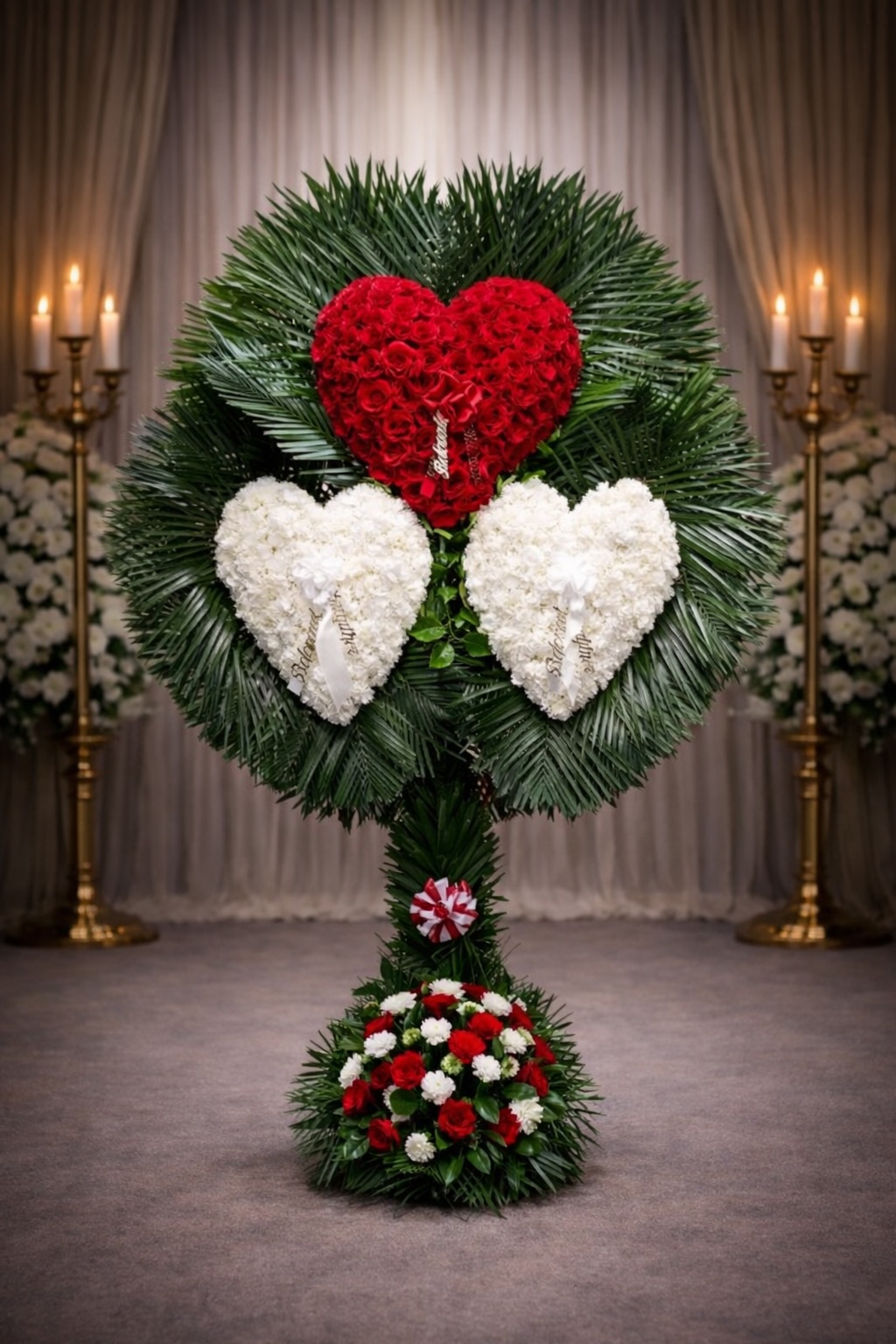 Triple Heart with Palm Leaf