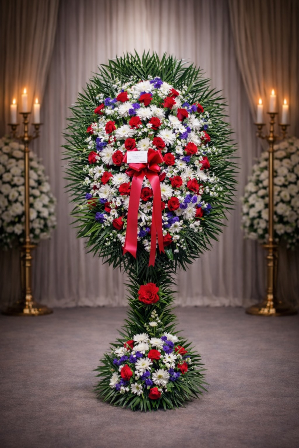 Red, White and Purple with Thai Leaves