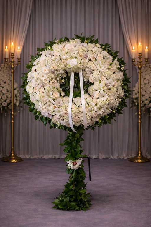 All white assorted wreath