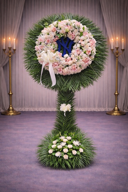 Pink and White Wreath