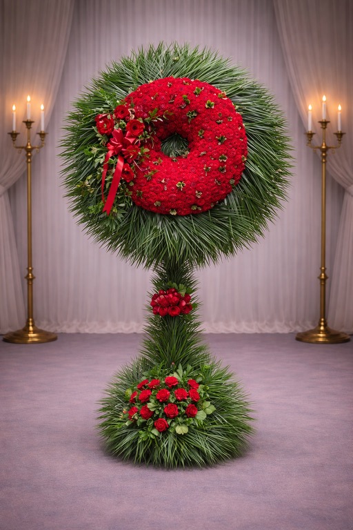 Red Carnation Wreath