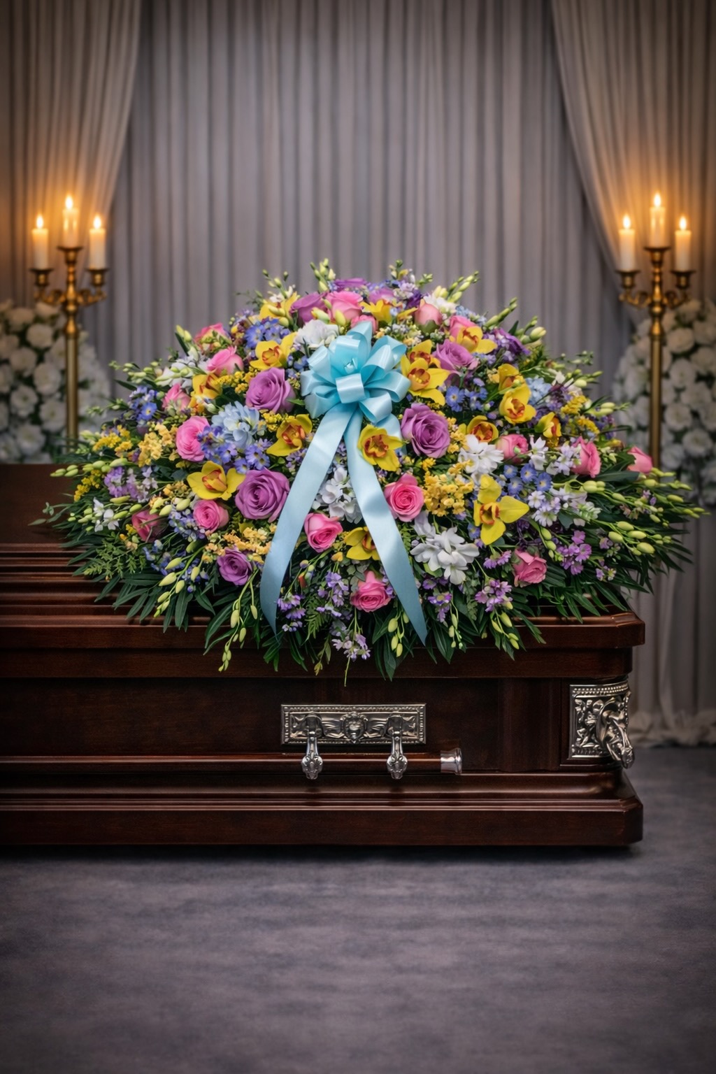 Easter Colored Casket Spray