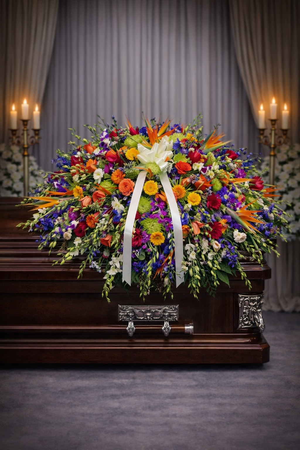 Exotic Colorful Casket Spray