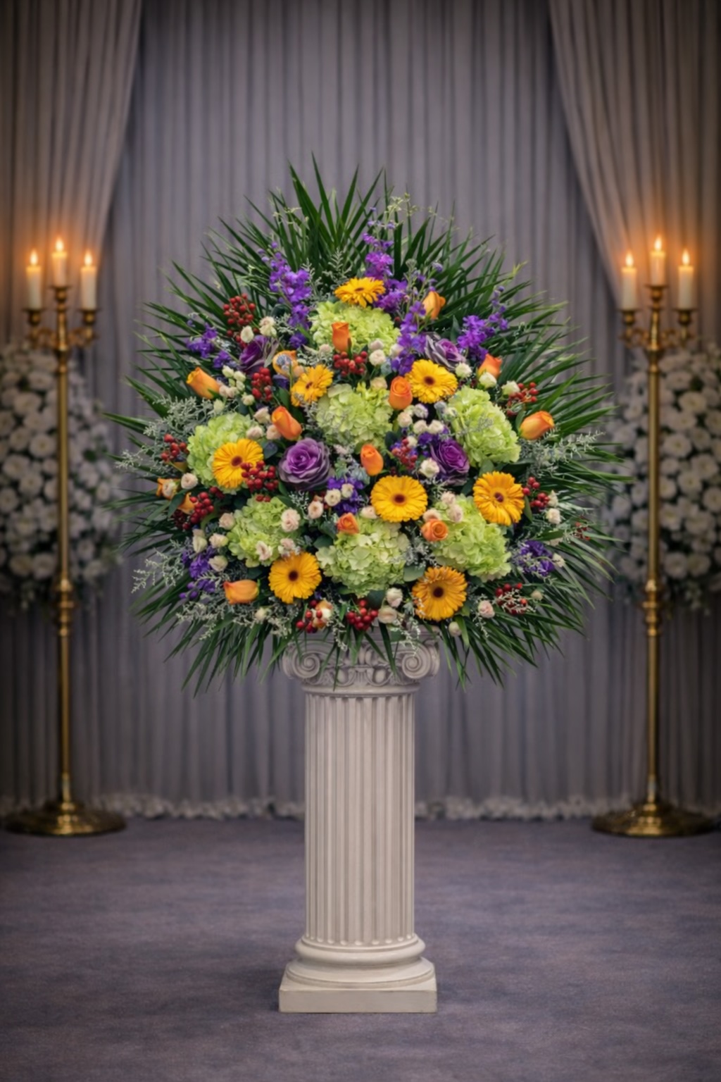 Colorful exotic elegant basket