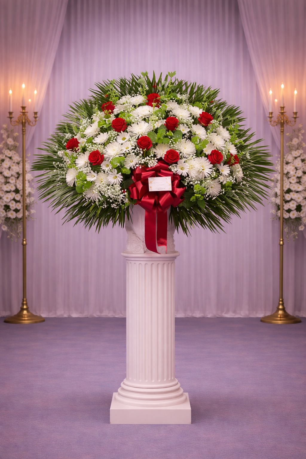 Green, white and red standard basket
