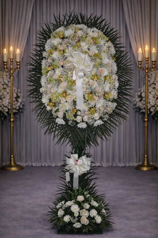 White and green assorted spray