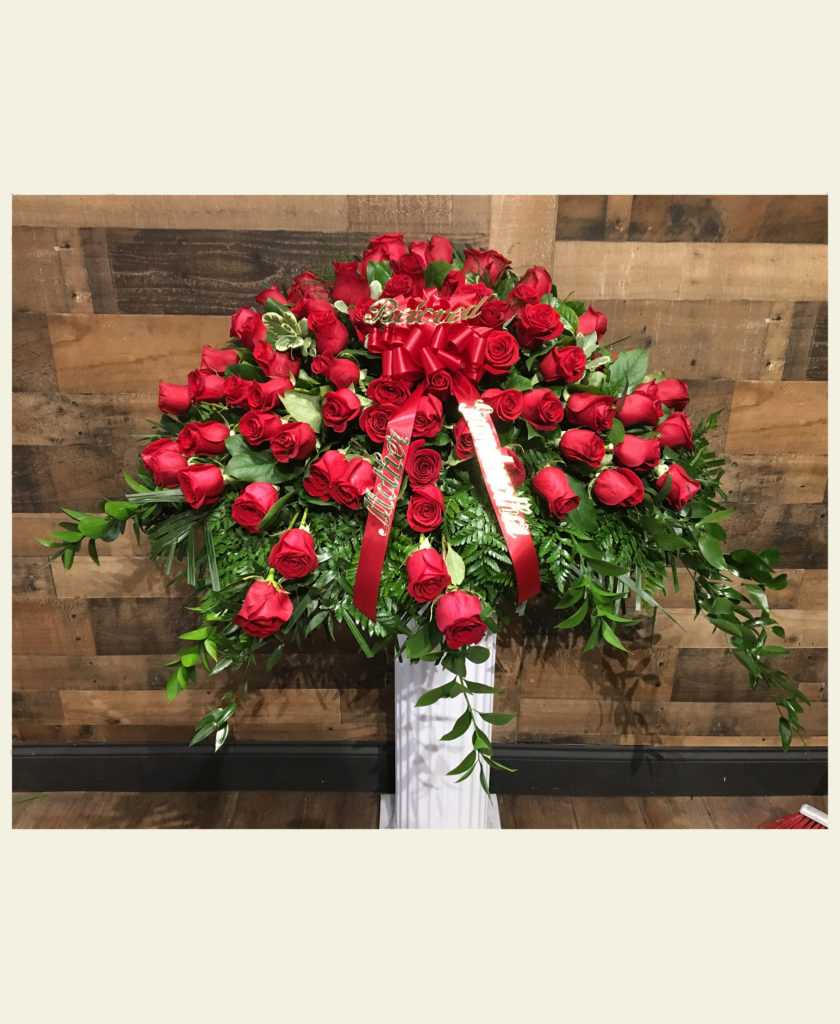 CS1400 Red Rose Casket Spray Floral Fantasy US