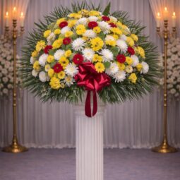 SB0050: Yellow, green and red standard basket
