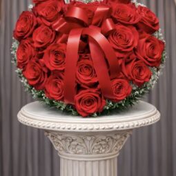 P0050: Red Rose Heart Pillow