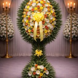 S2100: Yellow, orange and green assorted spray