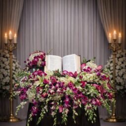 BI0050: Purple and white assorted real bible keepsake