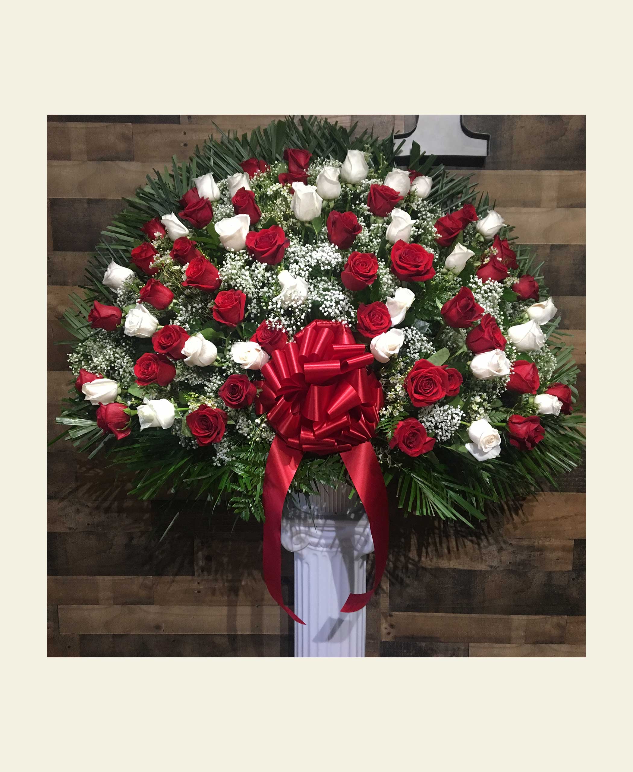 rose basket of flowers